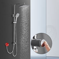 WOOHSE Duschsystem mit Regendusche ABS Duschsäule ohne Armatur