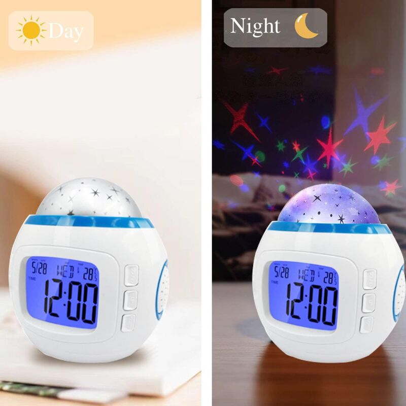 Sveglia Digitale KZQ Con Bluetooth, Luce Notturna A 9 Colori Altoparlante Bluetooth Caricabatterie Wireless Per Iphonesamsung Display Della Temperatura E Led Dimmerabile 88625708