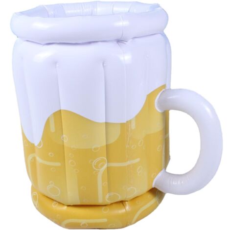 Secchiello per ghiaccio gonfiabile portatile, bicchiere da birra per piscina all'aperto, bar di ghiaccio gonfiabile, bevanda d'acqua, tazza di ghiaccio gonfiabile, 32x44x44cm