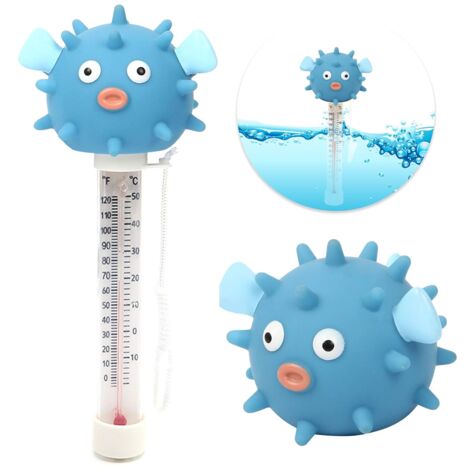 Termometro galleggiante per piscina Easy Water Temperature con catena per piscine e spa esterne e interne (Puffer)