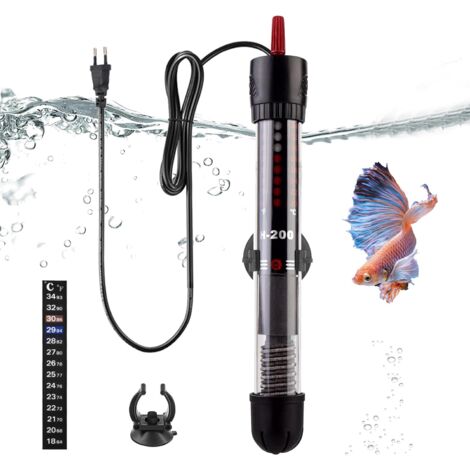 Riscaldatore per acquario sommergibile da 50 W, riscaldatore per acquario regolabile, mini asta riscaldante per acquario per acquari e acquari (60L, 50 W)