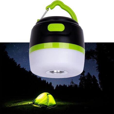Luce da campeggio a LED ricaricabile tramite USB, mini luce da campeggio portatile, alimentazione di emergenza mobile, lanterna da campeggio magnetica per escursioni all'aperto e campeggio.