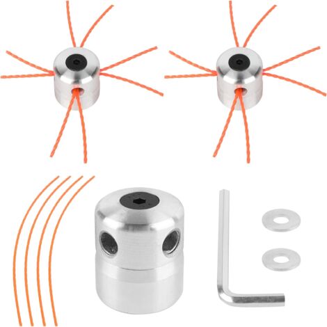 2X Testina universale per decespugliatore in alluminio Testa per tagliabordi Filettatura in nylon M8 M10