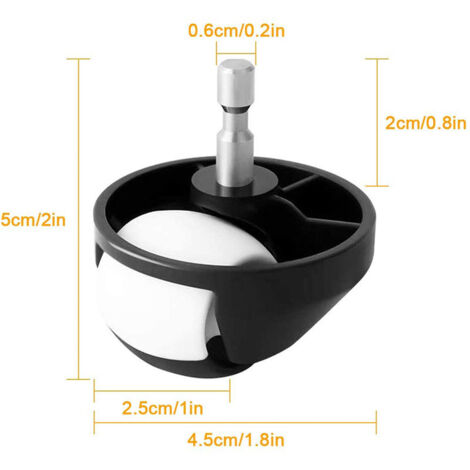 2 confezioni di ruote anteriori potenziate con viti adatte per iRobot Roomba Sweeping Robot Accessori Ruota guida Ruota universale Ruota anteriore universale per tutte le serie