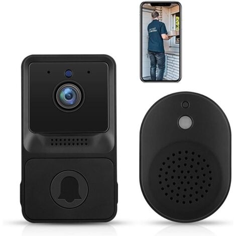 Mini campanello video wireless WiFi, campanello video wireless remoto, citofono Smart Home, visione notturna HD, ricarica WiFi, campanello antifurto, conversazione bidirezionale
