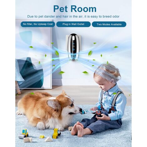LabCharge Purificatore D'Aria Ionico - Silenzioso Senza Filtro HEPA Per Casa, Camera Da Letto, Animali - Copre 250 Mq - Design Nero Compatto - 3