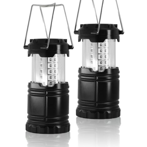 Luce da campeggio a LED pieghevole, 2 pezzi Lanterna da campeggio portatile Torcia elettrica impermeabile IPX5 per illuminazione esterna Campeggio, escursionismo, giardino, pesca, ecc.