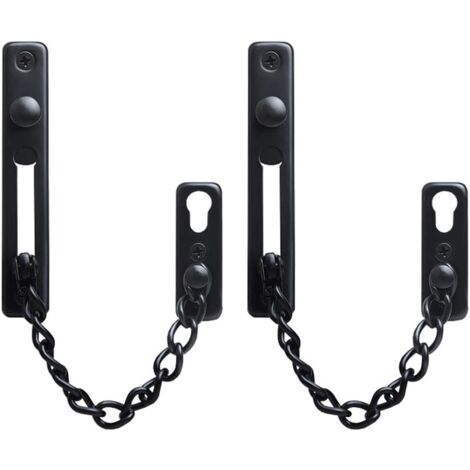 Catenaccio scorrevole in acciaio inossidabile, catena di sicurezza per porta da 2 pezzi, serratura antifurto per porta, serratura a catena per porta con viti, per cancelli da giardino, cancelli in leg