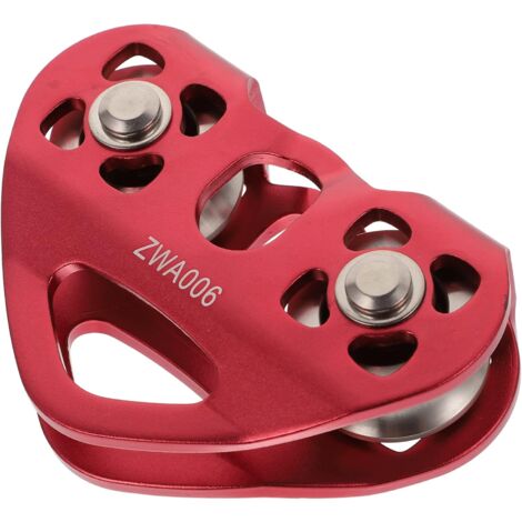 1 pz. Puleggia doppia a forma di cuore, puleggia per fitness, carrello per barche, carrucole doppie in tandem, carrelli per fitness, puleggia singola in alluminio aerospaziale, arrampicata