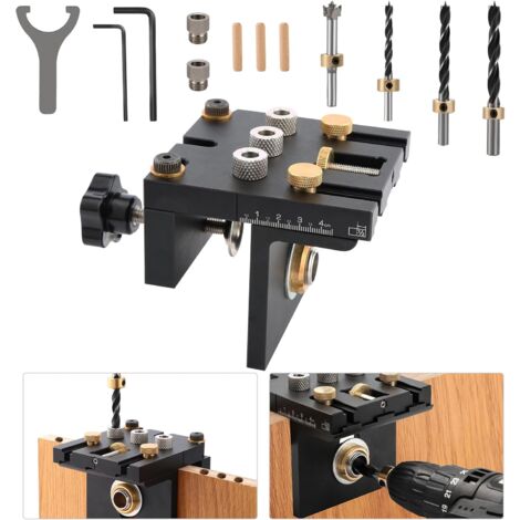 Jig per cerniera nascosta in metallo, punzonatrice per foratura di cerniere per mobili da 35 mm, punzonatrice per fori di cerniere per porte, utensile per lavorazione del legno
