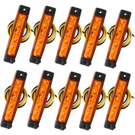 Lot De 10 Feux Latéraux LED Blancs 12V - Autonet - Pour Camper, Caravane, Fourgon