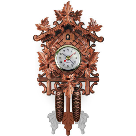 Orologio a cucù in legno con pendolo Orologio da parete Decorazione per soggiorno Camera da letto Bar Ristorante Hotel, CM302