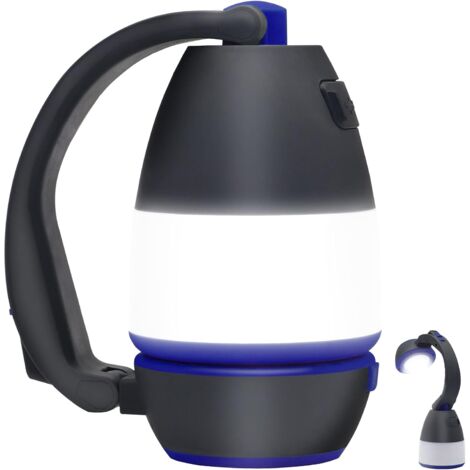 In 1 luce da campeggio a quattro LED e torcia portatile e lampada da scrivania 5 modalità luce da tenda ricaricabile Power Bank per faretto multifunzionale da esterno con noi