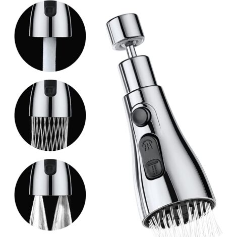 Ugello Per Rubinetto Cucina Estraibile - Testa A Spruzzo Con 2 Modalità Cromata - Foto 8