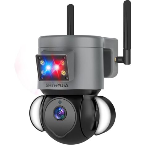 Telecamera di sorveglianza esterna 3G/4G LTE Telecamera Smart Life da 4 MP con Alexa/Googlehome Visione notturna a colori Rilevamento automatico di persone Allarme audio bidirezionale IP66