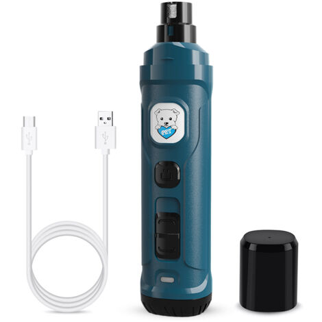 Tagliaunghie per cani con 2 luci LED - Potente tagliaunghie elettrico a 2 velocità per cani e gatti, professionale, silenzioso e indolore (1/5)