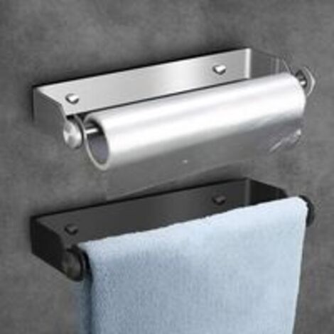 Set Accessori Bagno Nero SHUNLI – Portasciugamani, Portarotolo Carta E Gancio A Parete In Acciaio Inox SUS304
