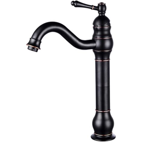 Rubinetti in ottone bronzo strofinato a olio rubinetto nero bagno miscelatore doccia caldo freddo rubinetto dell'acqua, nero