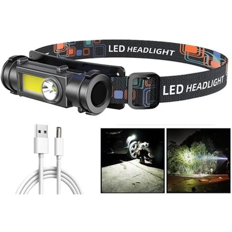 Torcia elettrica potente con ricarica e LED COB multifunzionale per uso domestico, a lungo raggio, per esterni, con faro magnetico