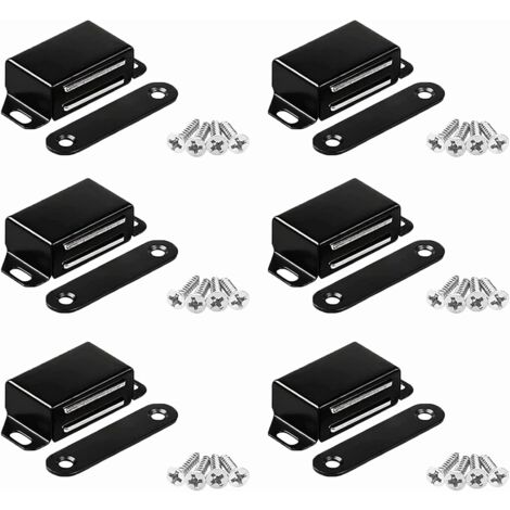 Magneti Snappers, 6 pezzi di magneti per porte di armadi, magneti per porte in acciaio inossidabile, magneti per mobili in metallo, adatti per porte scorrevoli da cucina, armadi, cassetti, guardaroba