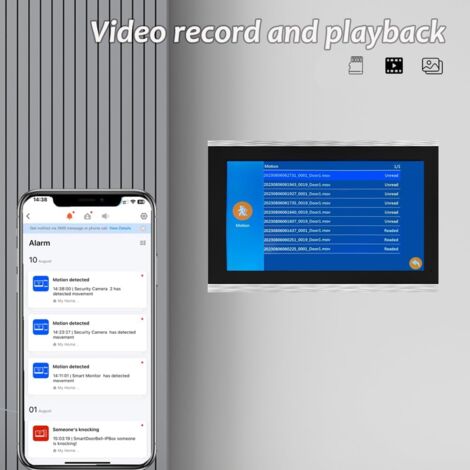 Videocitofono 5 In 1 Con Impronta Digitale – Touch Screen 10 Pollici, 1080P, Angolo 148°, IP65, Compatibile Con Tuya, Sblocco Da Remoto