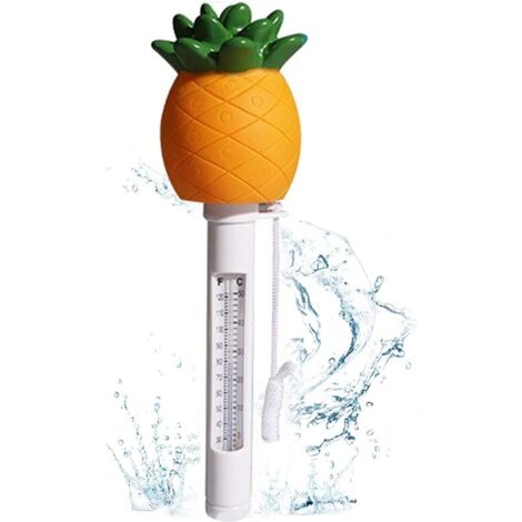 Termometro galleggiante per acqua, termometro a forma di ananas dei cartoni animati, termometro galleggiante per piscina