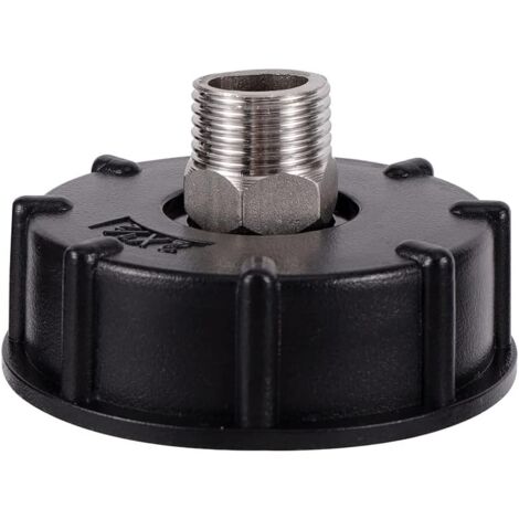 Adattatore per serbatoio IBC con filettatura grossa da 5,1 cm, adattatore per tubo dell'acqua, connettore per tubo da giardino, per serbatoio IBC