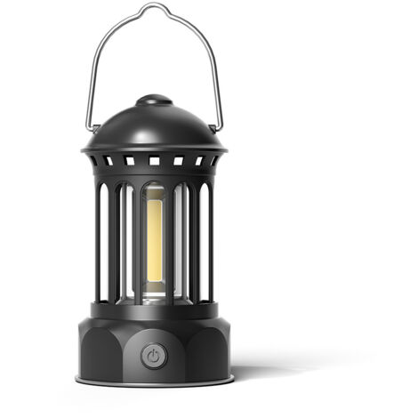 Lanterna da campeggio a LED, lampada da campeggio retrò alimentata a batteria, luce da campeggio impermeabile IPX4, luminosità regolabile, per campeggio, pesca, giardino, escursionismo e interruzioni
