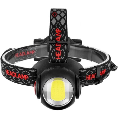 Lampada frontale ricaricabile a LED, 7 modalità di illuminazione frontale Lampada frontale con ricarica USB, Lampada frontale con sensore di movimento regolabile, Lampada frontale ricaricabile per adu