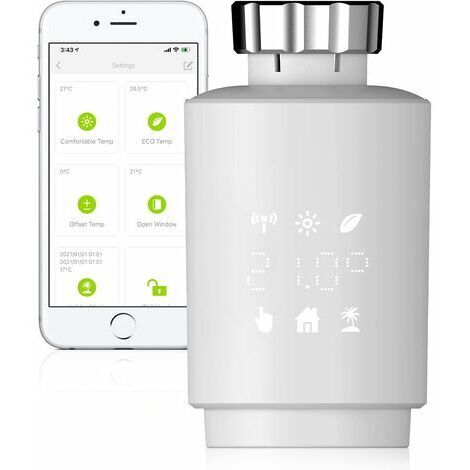 MOES Termostato intelligente per riscaldamento caldaia ad acqua/combinato | Matter over WiFi | Piattaforma Tuya | Compatibile con Apple Home, Alexa, Google Home