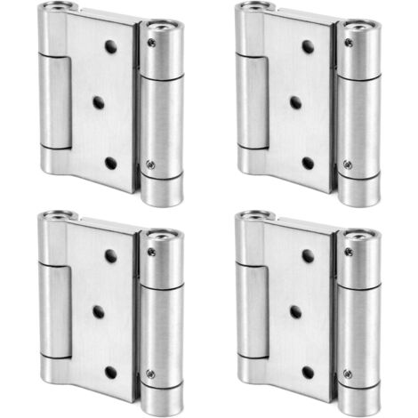 Cerniera per porta girevole, cerniera in acciaio inossidabile 304 per porta girevole e porta girevole per bar, porta del soggiorno, cerniera a vite fino a 15 kg, 76 mm, 4 pezzi