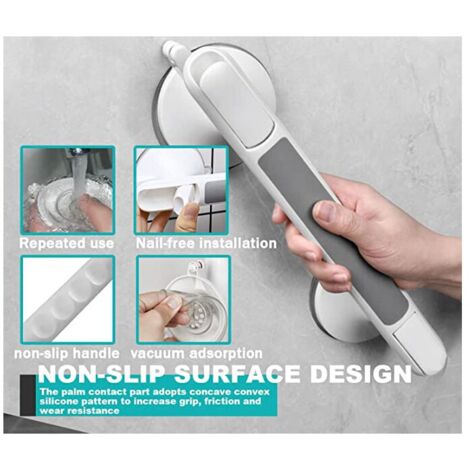 Maniglia Con Supporto Saliscendi Doccia Per Disabili E Anziani, Maniglia Doccia - Foto 7