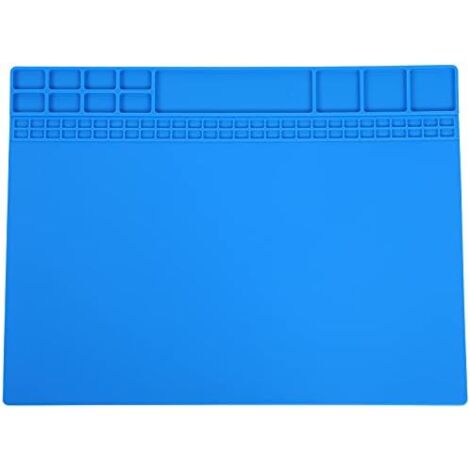Tappetino di riparazione magnetico, anti-calore 500℃/932°F, tappetino di riparazione elettronico magnetico in silicone per stazione di saldatura (blu scuro), accessori per saldatura