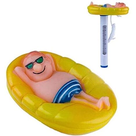Termometro per piscina, grande termometro galleggiante per la temperatura dell'acqua con cordino, termometro per acquario per piscine esterne e interne, spa, vasche idromassaggio, acquari e laghetti p