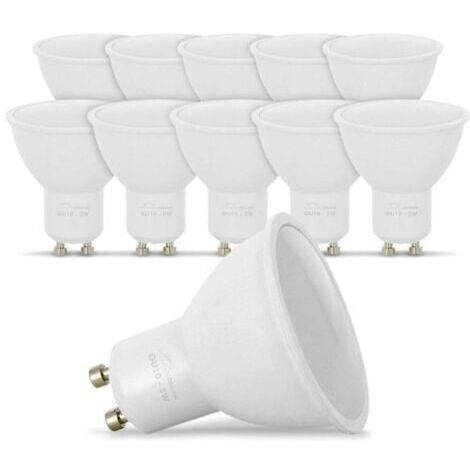 Set di 10 lampadine Led GU10 7W eq. dimmerabile Temperatura colore: bianco freddo 6500K