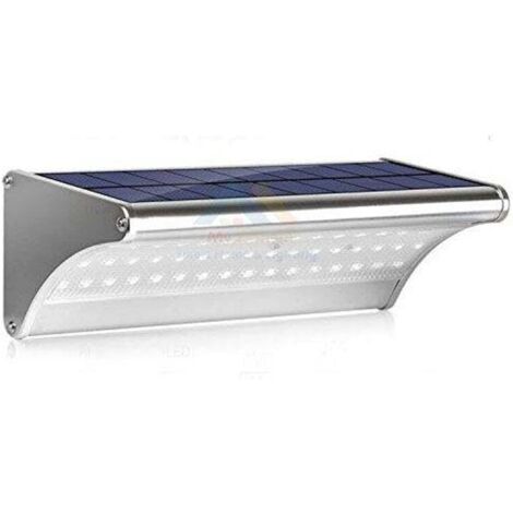Luce solare a LED per esterni con sensore di movimento per esterni - Lanterna da parete per strada - Faretto in alluminio - per garage, casa di campagna