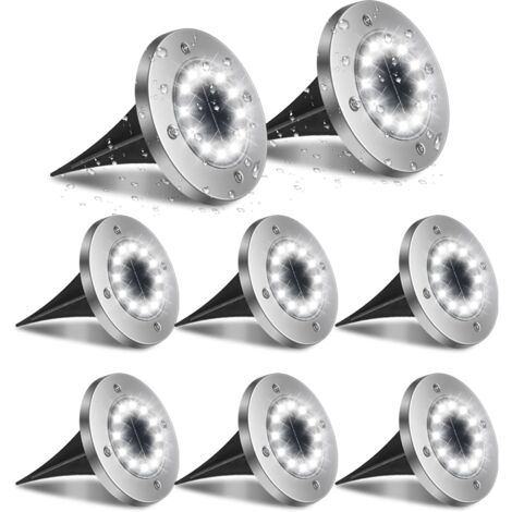 Luci Solari Da Esterno Pearlstar 8 Pezzi - Super Luminose Con Batteria 1000mAh - Impermeabili Per Giardino E Vialetto