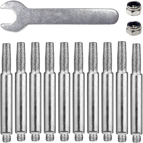 Affilatrice per motosega in carburo di tungsteno, 3 diverse misure, 4 mm, 5 mm, 6 mm, kit per motosega con frese ad alta durezza per motoseghe da 8-22 pollici (5,5 mm, argento)