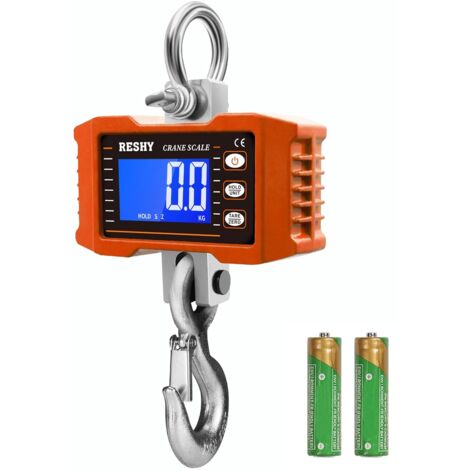 Bilancia per gru digitale 2200lb/1000Kg Bilancia digitale sospesa Bilancia per gru industriale per impieghi gravosi per fattoria, cervi, bestiame, fabbrica, edilizia, caccia Certificata CE
