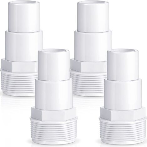Raccordi per tubi in PVC Raccordi di ricambio in PVC da 1-1/2" o 1-1/4" Set di 4 raccordi per pompe, filtri e skimmer per piscine fuori terra SPX1091Z7 SPX1091Z4