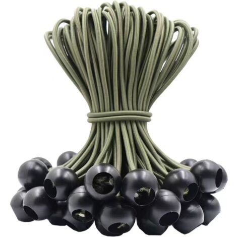 Stringicorda elasticoElastico, 50 pezzi di corda con coulisse, coulisse per tende da esterno, coulisse per tende, tendoni, campeggio, gazebo, coulisse (30 pezzi x 15 cm + 20 pezzi x 25 cm)