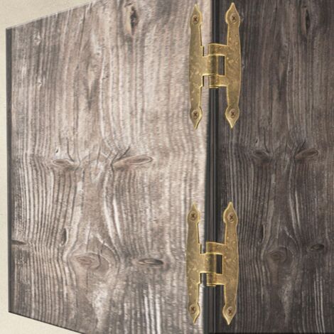 Set Di 2 Chiusure Antiche In Ferro Bronzo Per Mobili, Con Viti, Dimensioni 75x65 Mm, Stile Vintage, Per Cassetti, Armadi, Bauli E Scatole Portaoggetti
