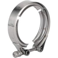 Morsetto di scarico turbo, universale in acciaio inox da 2,5 pollici 63 mm Auto V Band Turbo Downpipe Morsetto di scarico Vite M6