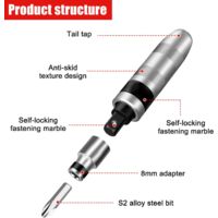 Set Cacciavite A Percussione 16 Pezzi - Punte Testa Piatta, Croce Ed Esagonali Per Fai Da Te - Foto 4