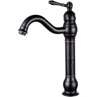 Rubinetti in ottone bronzo strofinato a olio rubinetto nero bagno miscelatore doccia caldo freddo rubinetto dell'acqua, nero