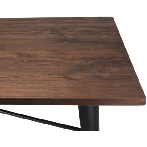 Meubletmoi Table Style Industriel/Structure Métal Et Plateau En Bois D