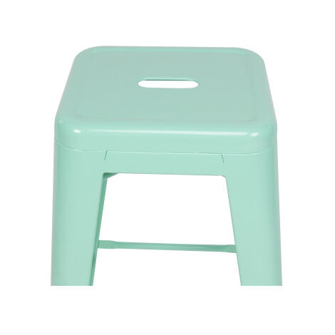 Kosmi Set Di 4 Sgabelli Da Bar In Metallo Verde Menta, Stile Industriale, Altezza Seduta 66 Cm, Per Cucina E Isola, Modello FACTORY