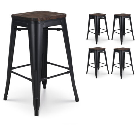Taburete De Bar Moderno Y Confortable En Sintético Blanco Patas Trompeta En Metal Cromado Tdb10314 50783884