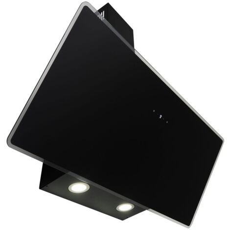 Cappa aspirante cappa inclinata head free 90 cm cappa parete nera LED Respecta