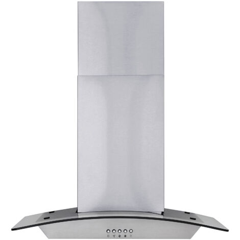 Cappa aspirante cappa da parete cappa da camino paralume in vetro 60 cm vetro acciaio inox Respecta